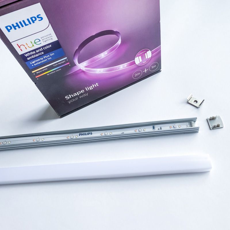 Philips Hue Lightstrip aluminiumprofil 21mm Philips Hue Lightstrip aluminiumprofil 21mm