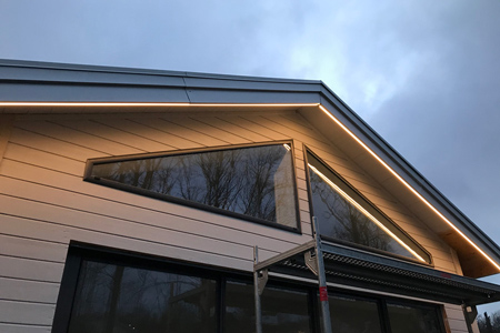Belysning hus fasad ledlist