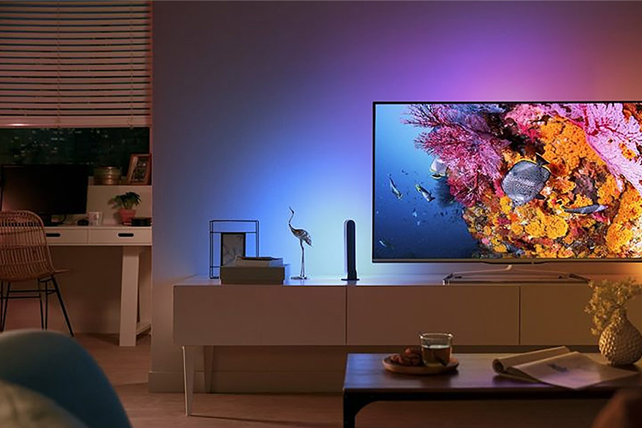 LED-lister RGB bakom Tv-bänk