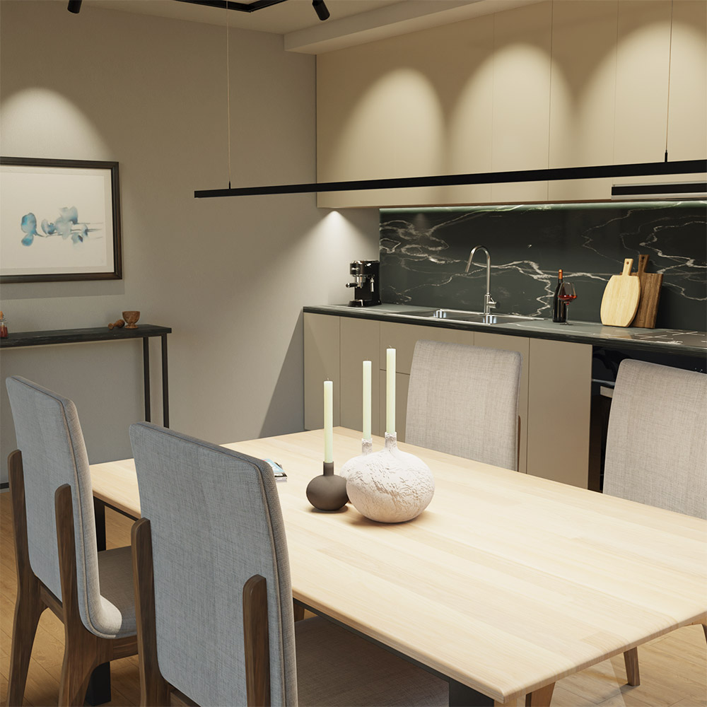 Rak pendelarmatur belysning matbord