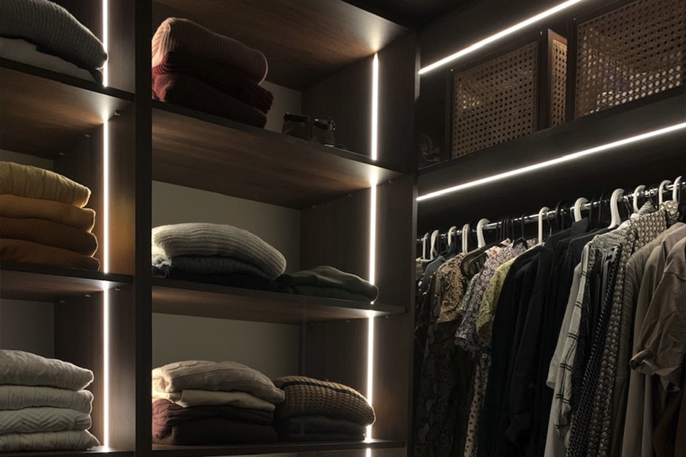 belysning till walk in closet
